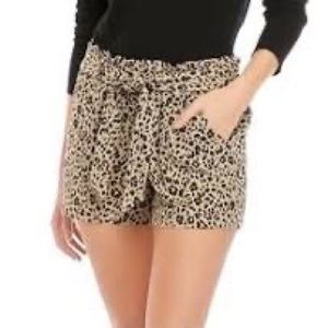 Brand New Jolt Leopard Print Paperbag Shorts
